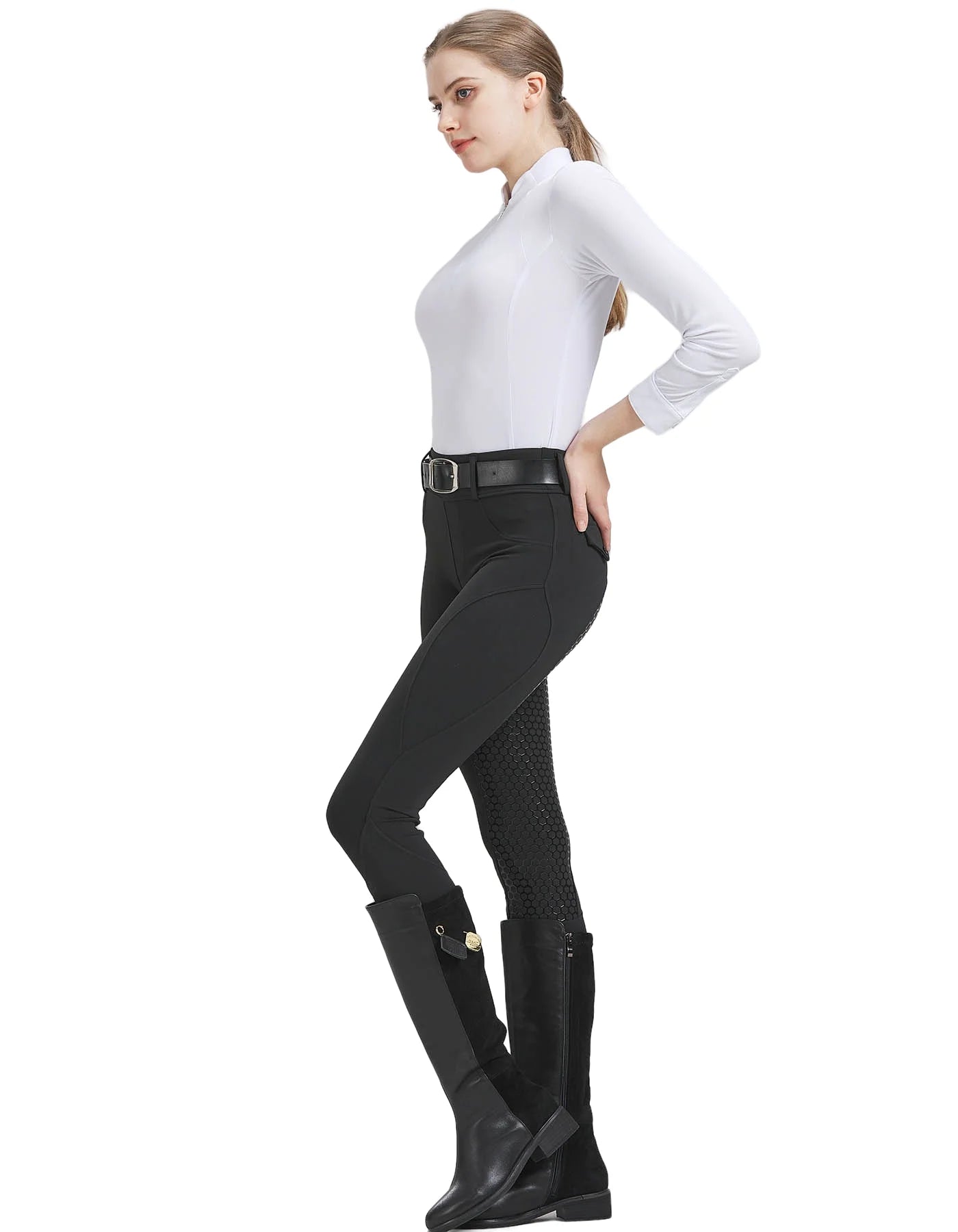 Pantalones de montar Four Seasons Breeches para mujer, pantalones deportivos ecuestres profesionales, pantalones antideslizantes de silicona para montar, resistentes al desgaste, de alta elasticidad.